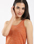 Sleeveless jersey tank top